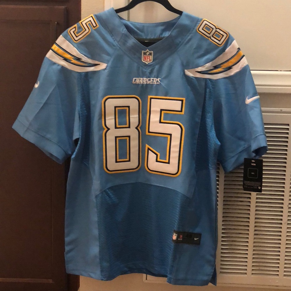Authentic Powder blue Gates#85 NFL Chargers jersey